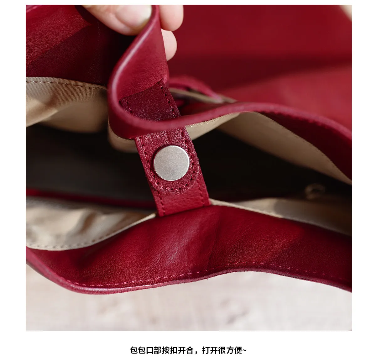 Vintage Organizer Designer Handgefertigte Echtleder Damen Schultertasche Wochenend-Party Luxus Weiche Rindsleder Unterarmtasche – Detail 18
