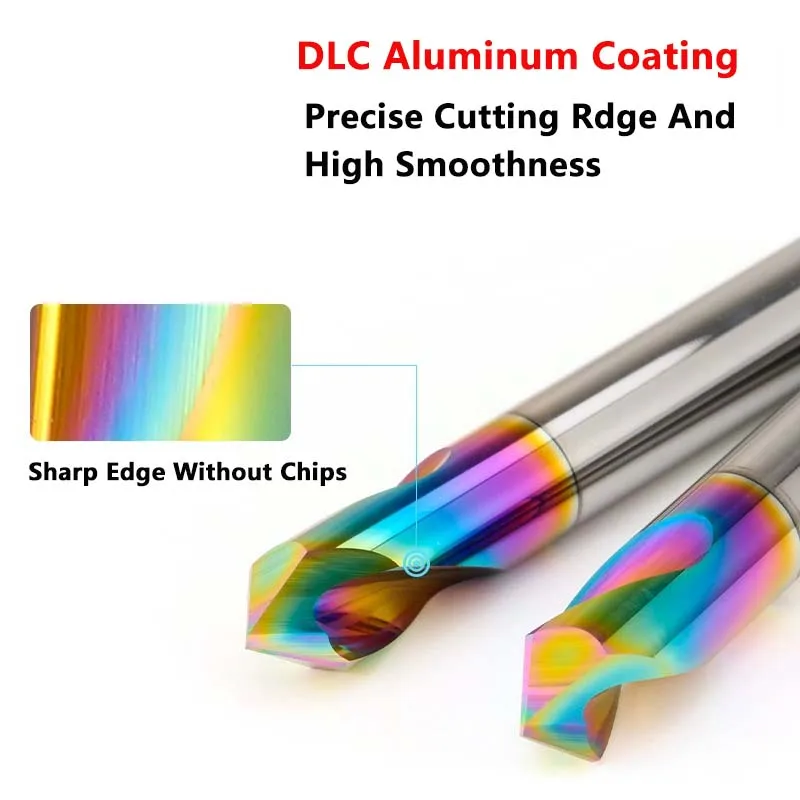 HRC65 2-edge aluminum alloy fixed point drill high hardness coating spiral chamfering knife 60 degree 90 degree 120 degree fixed