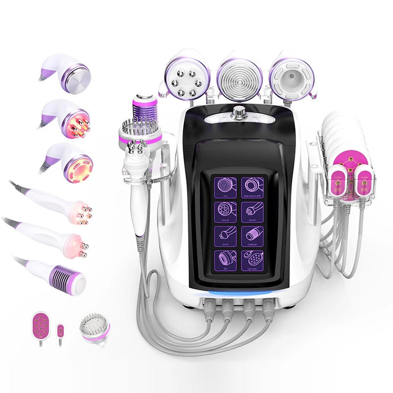 

9 in 1 Cavitation Machine 40k Vacuum Slimming Body Weight Loss Cold Hammer PDT Led Face Skin Care Beauty Equipment
