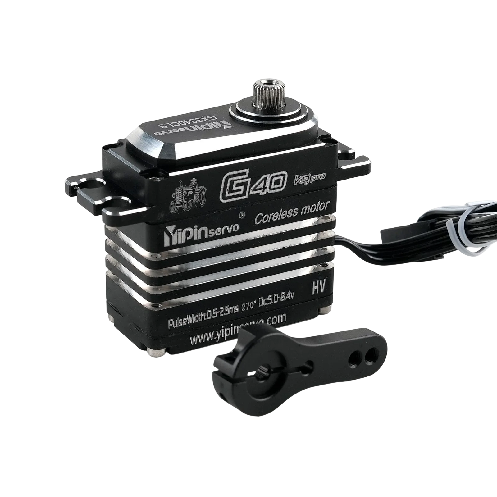 40KG 풀 메탈 디지털 서보 코어리스 모터 180/270도 제어 가능한 각도 서보 DIY 부품 RC 자동차 로봇 모델 장난감용