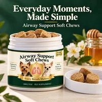 Dog Airway Support Soft Chews with Honey & Collagen 200g Pet Supplement for Healthy Breathing Daily Care for Small & Large Dogs 5