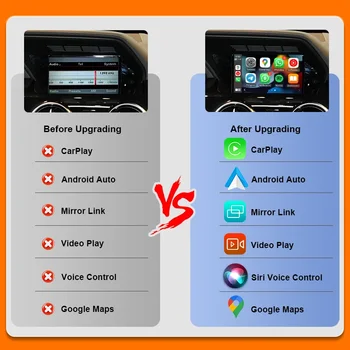適用於 2008-2015 年賓士 GLK NTG4.0/4.5/4.7 的無線 CarPlay,支援 Android Auto、Mirror Link 和 AirPlay 功能,可實現車載互聯 8 最佳銷售 賓士GLK螢幕 - №8