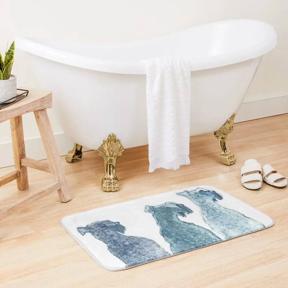

Shades of Kerry Blue Terrier Bath Mat Entrance Doormat Bathroom Supplies Bathroom Accessories Sets Luxury Mat
