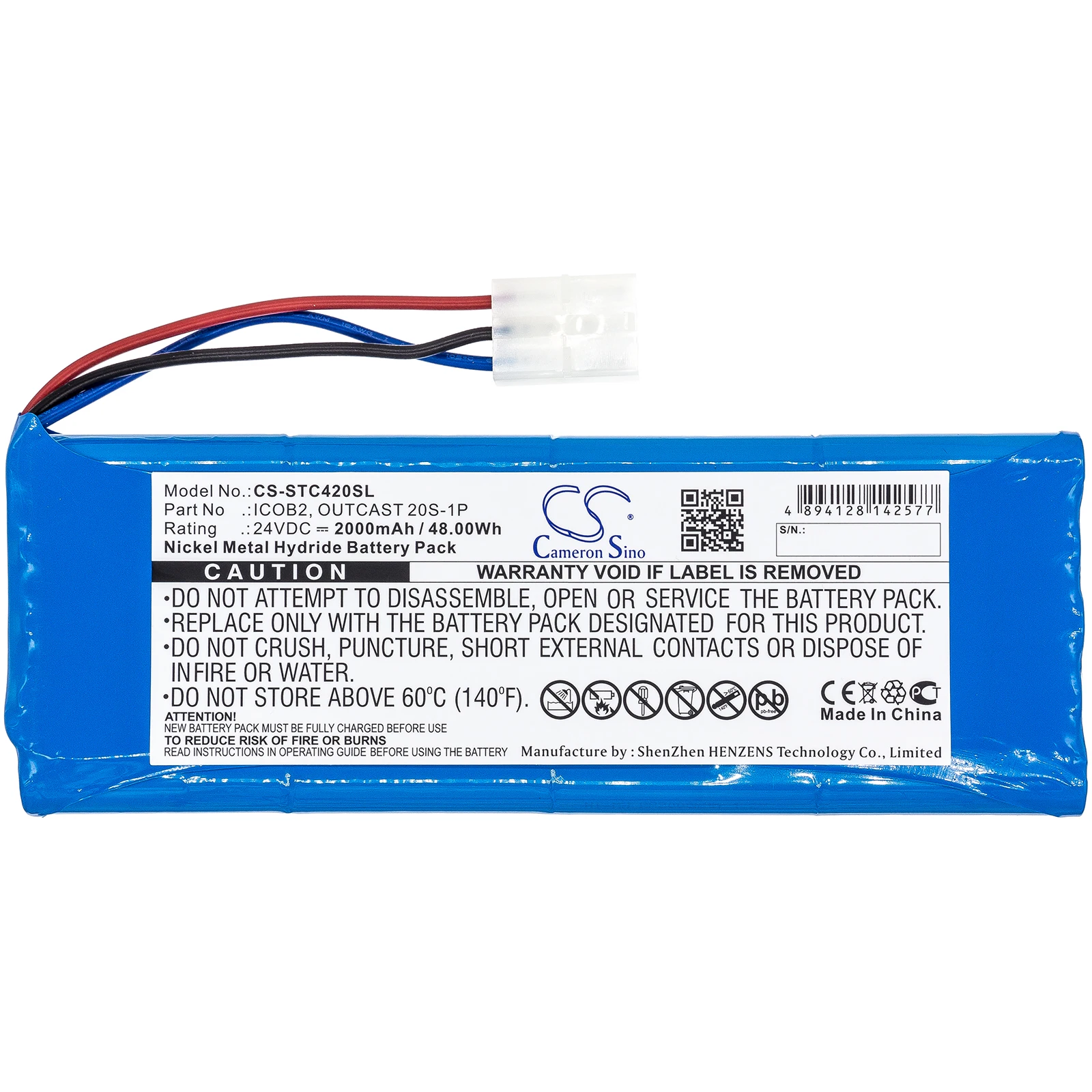 

Ni-MH Speaker Battery for Soundcast, 24V, 2000mAh , Compatible Models: ICO420, ICO421, Outcast ICO420, Outcast ICO421