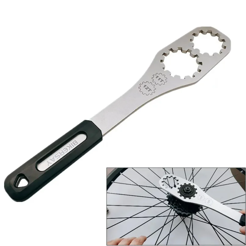 

Bicycle Gear Freewheel Removal Tool Stainless Steel Adjustable Sprocket Freewheel Wrench MTB Gear Wheel Fixing Maintenance Tool