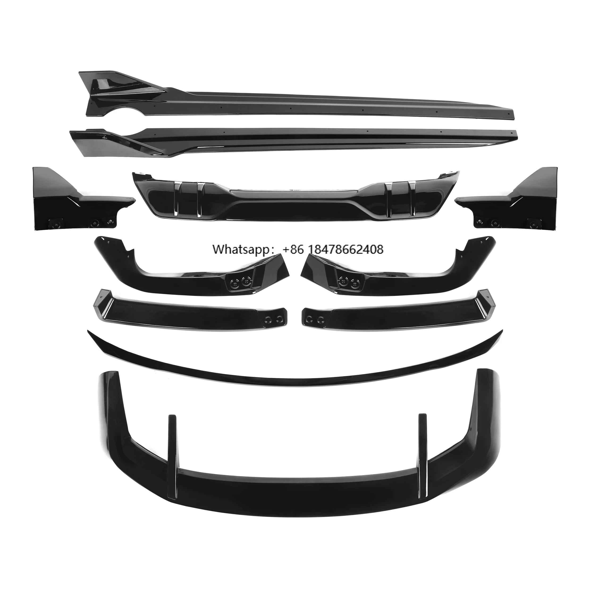 

ABS Gloss Black UV-Protect Body Kits for X5 G05 LCI Sports 2023+ New Front Lip Diffuser Splitters Side Skirts Spoiler Bumper