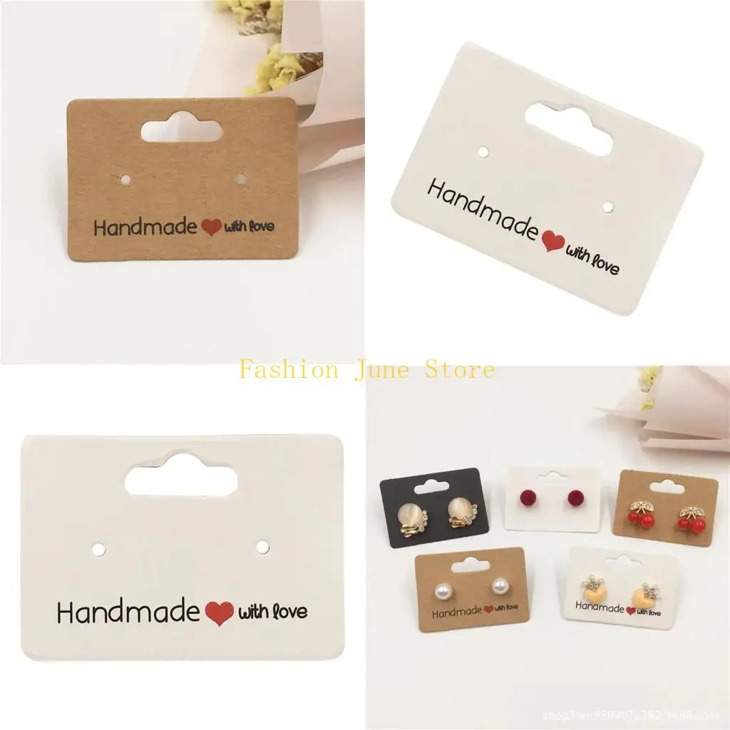 

N5KA многофункциональные 100 шт. натуральная крафт-бумага карты для демонстрации сережек минималистичные держатели для ювелирных