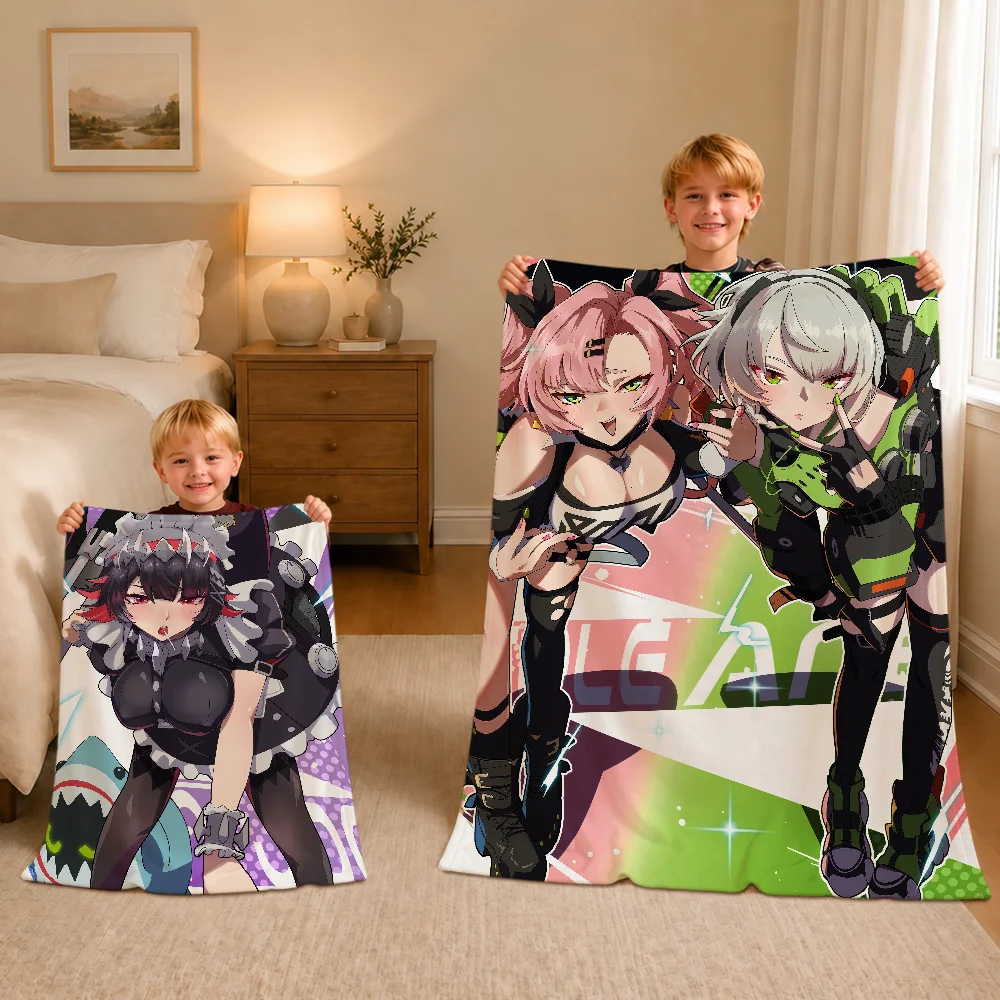 ZZZ Zenless Zone Zero Sexy Fanart Warm Soft Plush Blanket For Sofa Living Room Nap Home Bedroom Travel Gift Flannel Pet Hogar