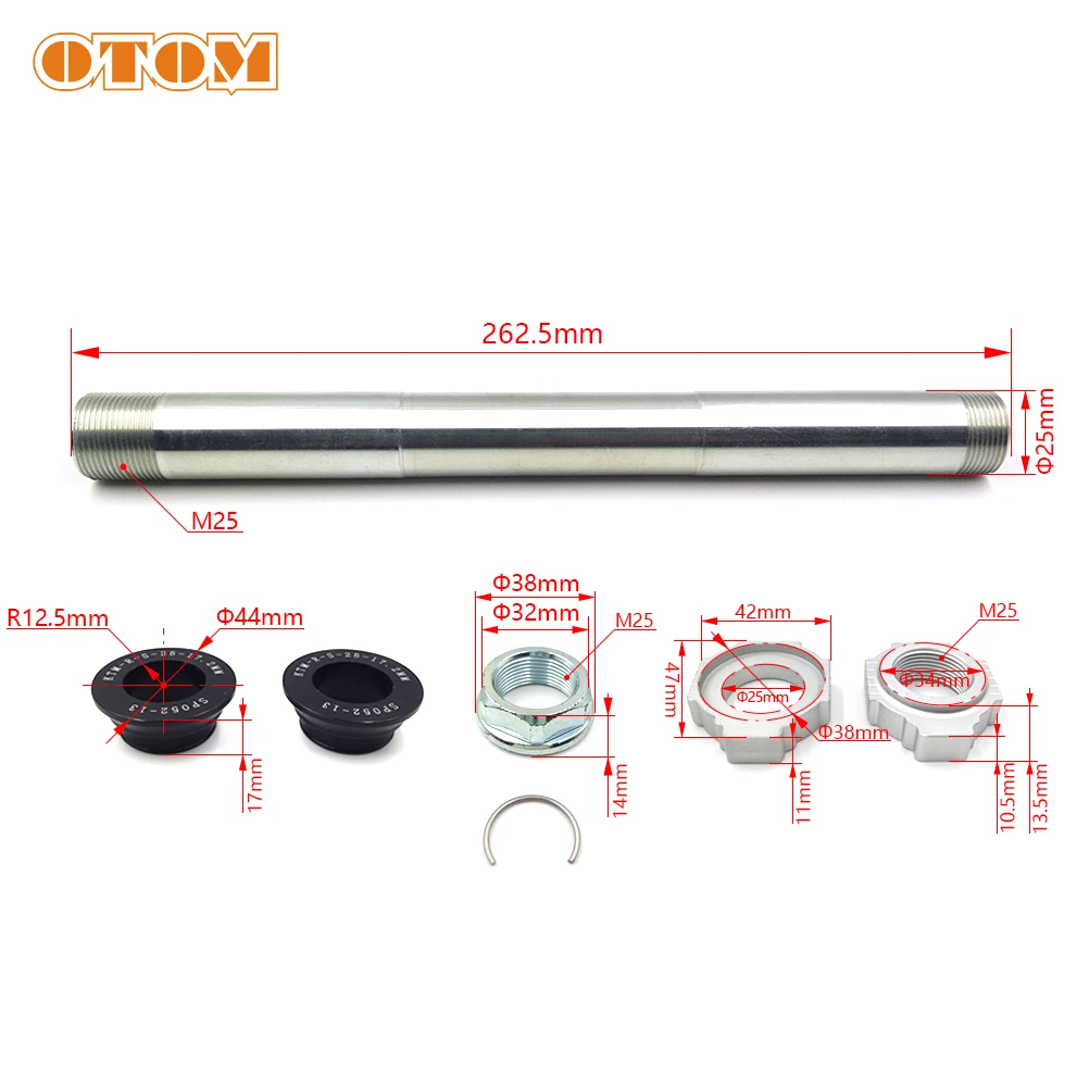 OTOM Motorcycle Front Rear Axle Bushing Hub Liner Chain Adjusting Nut For KEWS K16 K18 NC AVANTIS ENDURO 300 PRO WHEEL SPINDLE