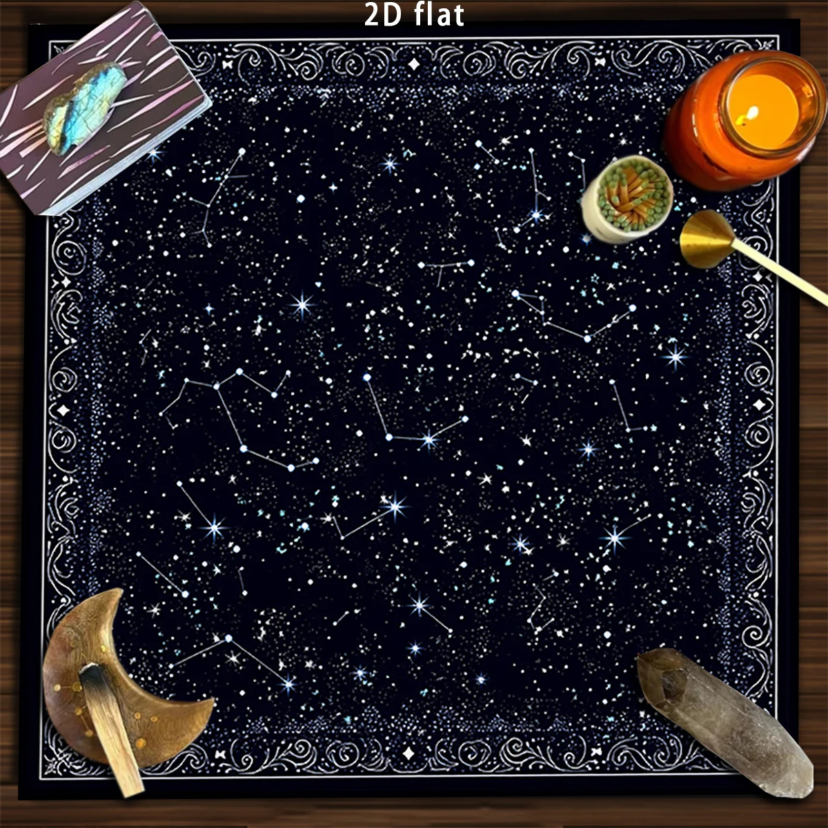 Mystical Star Chart Tarot Tablecloth Starshine Altar Cloth Tablecloth Vintage Star Chart Room Decor Home Room Decor