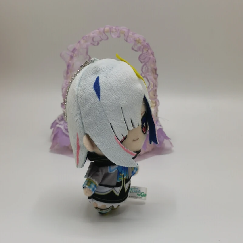 Novo bonito hololive amigos para ir amane kanata mascote de pelúcia chaveiro saco pingente ornamental 10cm boneca presentes