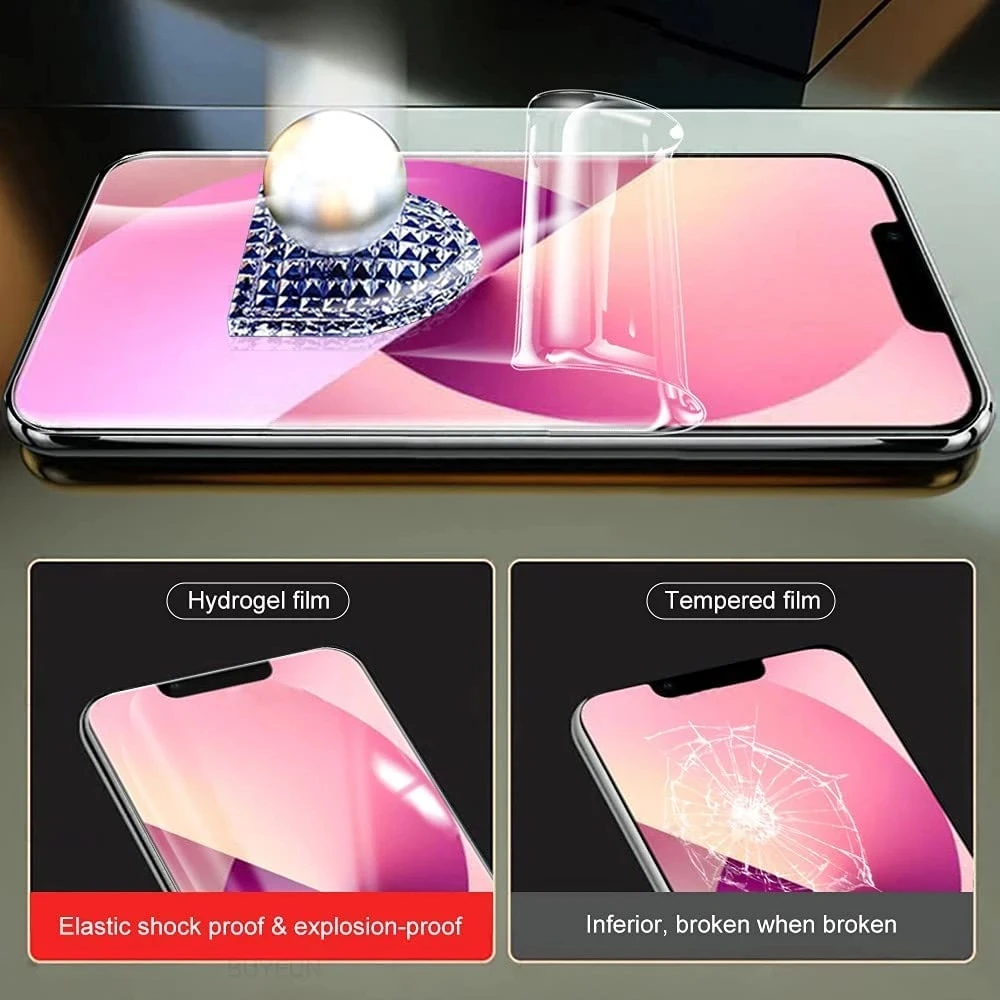 Full Cover Hydrogel Film For iPhone 13 7 8 Plus 6 6s Screen Protector 11 12 13 Pro mini XR X XS Max SE 2020 Film Not Glass image 2