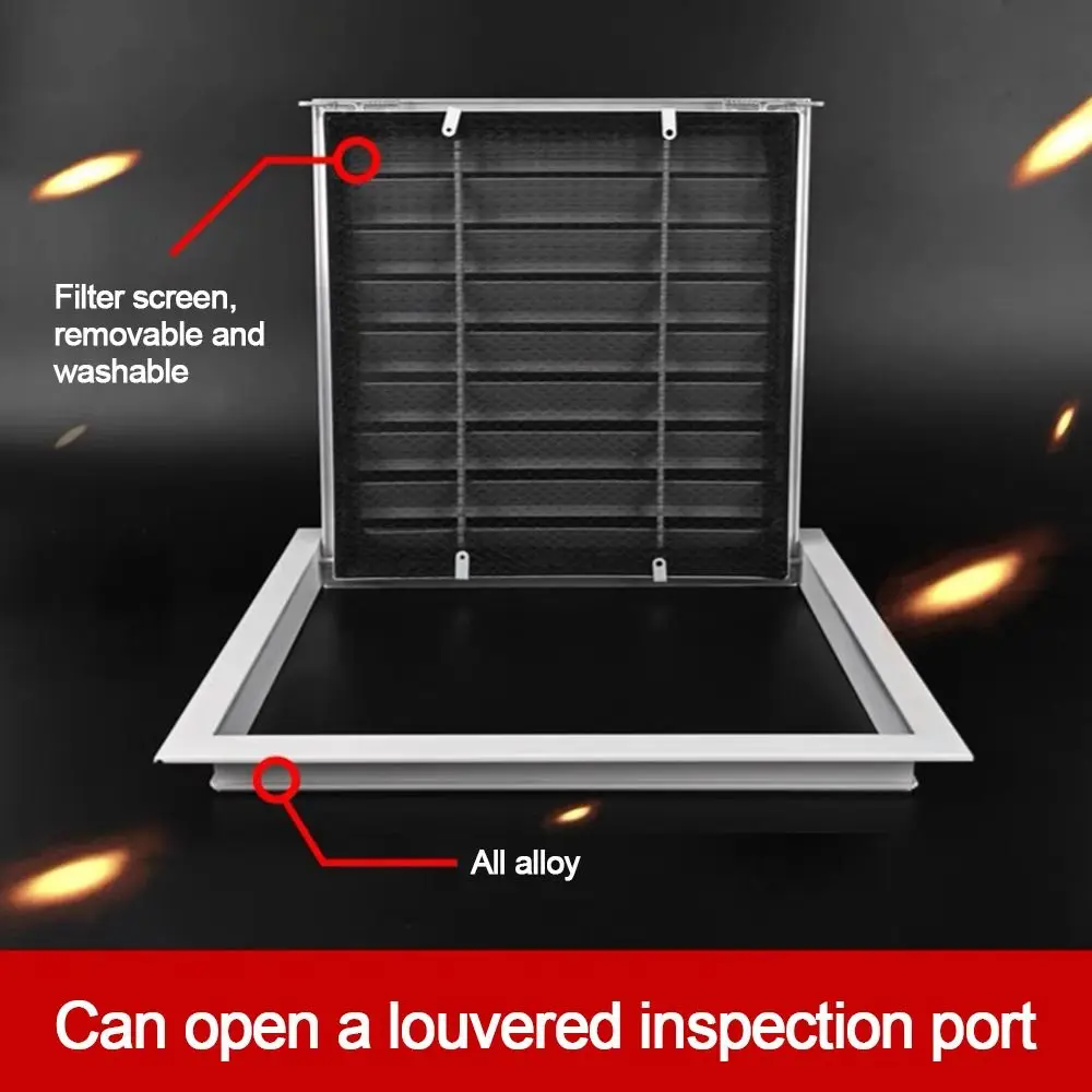 New Aluminum Alloy Air Vent Grille Square White Gable Vent With Mesh Gable Wall Shed Vent Ceiling