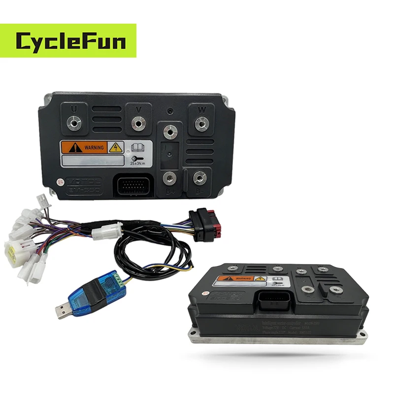 

Boost 1000A Peak 1700A VOTOL EM-550 EM550 14KW-18KW Контроллер BLDC FOC для электромотоцикла со средним приводом PMSM