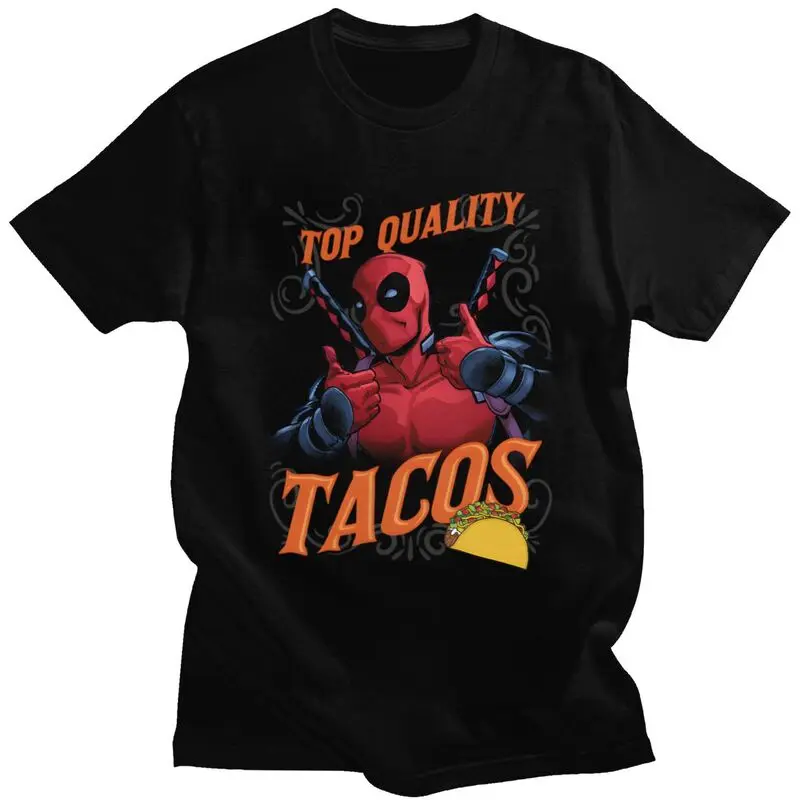 Camisetas personalizadas de Deadpool para hombre, camisetas 100% de algodón, camiseta informal de manga corta