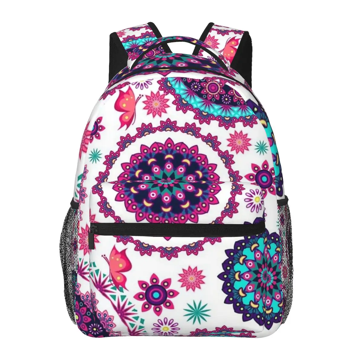 Desigual Mandala Colorful Backpacks Boys Girls Bookbag Students School Bags Cartoon Kids Rucksack Shoulder Bag Large Capacity
