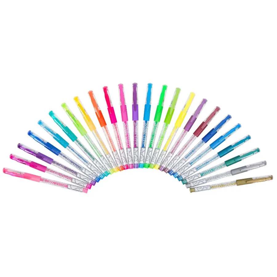 24ct Gel Pens, Includes 8 Glitter Pens, 8 Neon Pens and 8 Metallic Gel Pens