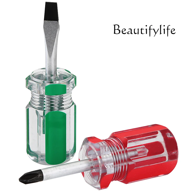 

Screwdriver short handle cross one-word multi-function small screwdriver two-in-one tool accessories are simple