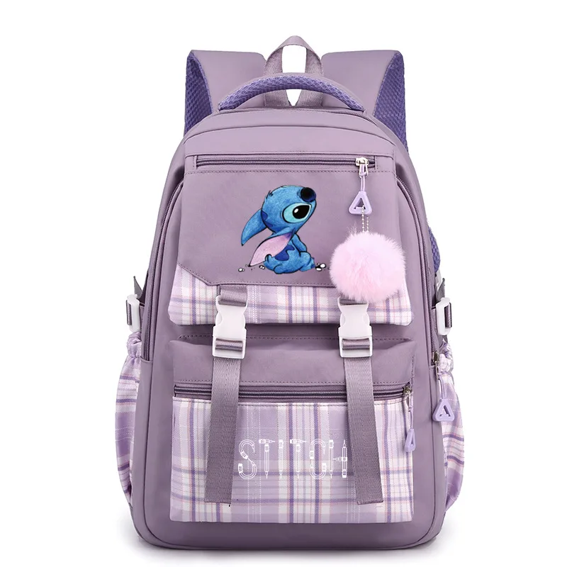 Disney Stitch Mochila para Meninas e Meninos, Mochila Escolar Casual, Mochila Infantil Estudante e Adolescente, Presente de Aniversário Infantil