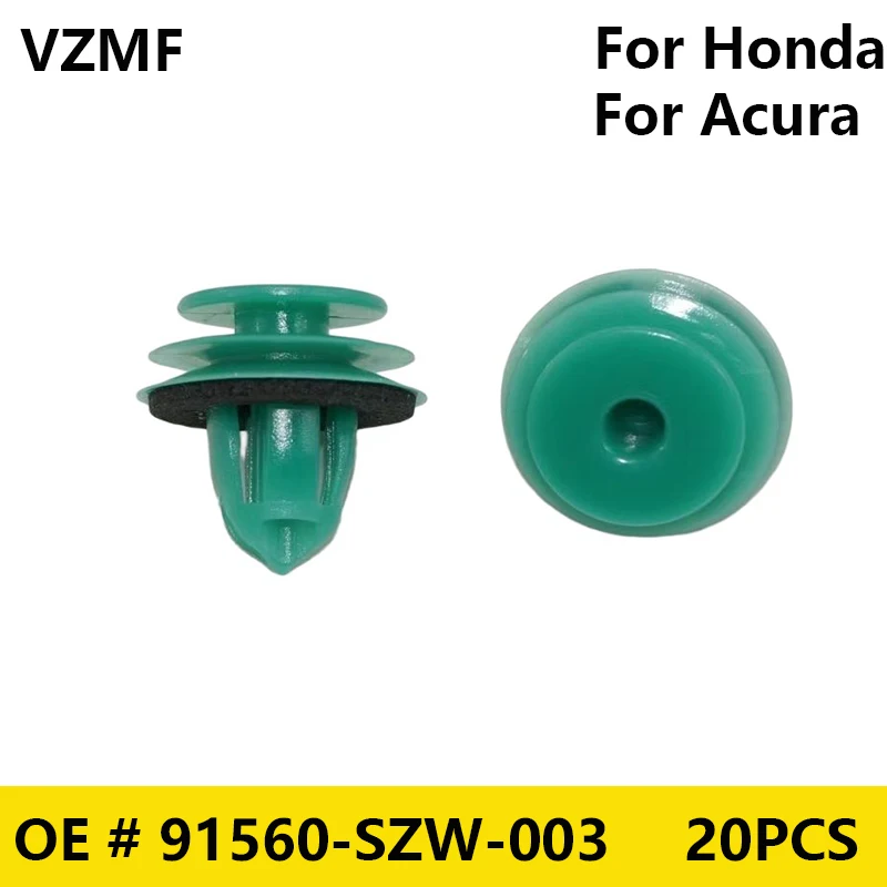 20 個のドアパネル & インテリアトリムリテーナークリップ 91560-SZW-003 ホンダ アコード CR-V CR-Z シビック オデッセイ パイロット 2012-On 用