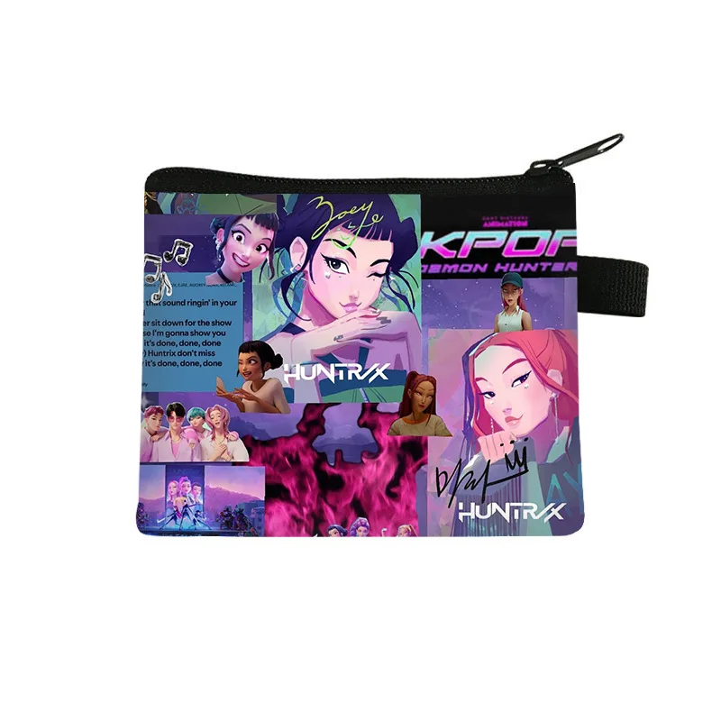 KPop Devil Hunter 2025 Carteira infantil Anime Cartoon Bolsa de dinheiro fofa para meninos e meninas Bolsa de armazenamento presente de aniversário