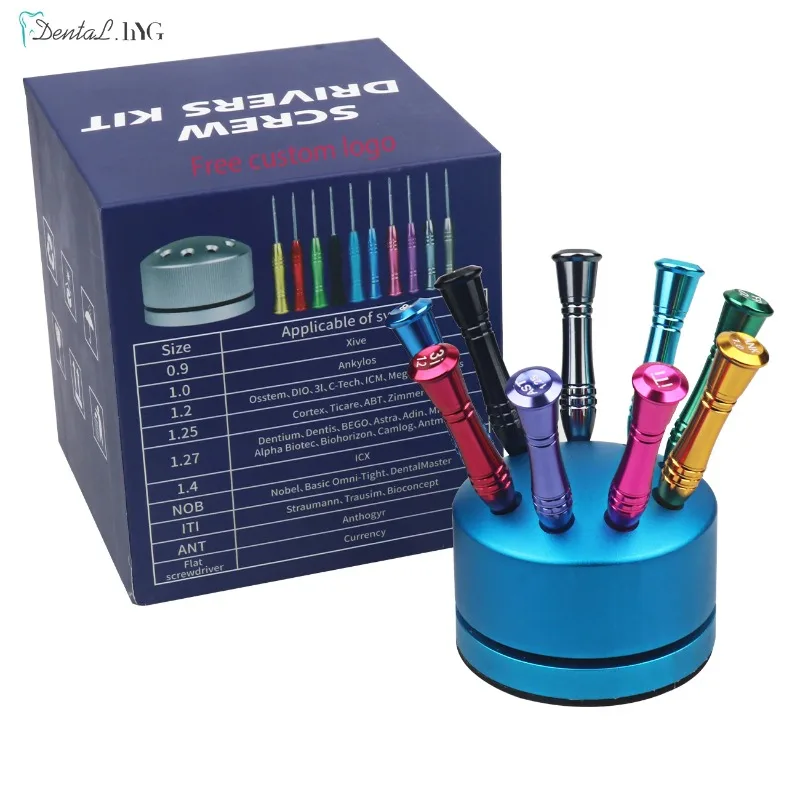 Premium Laboratory Stainless Steel Implants Screw Driver Orthodontics Dentistrys Tool Kit Micro Screwdriver Dentists Instruments