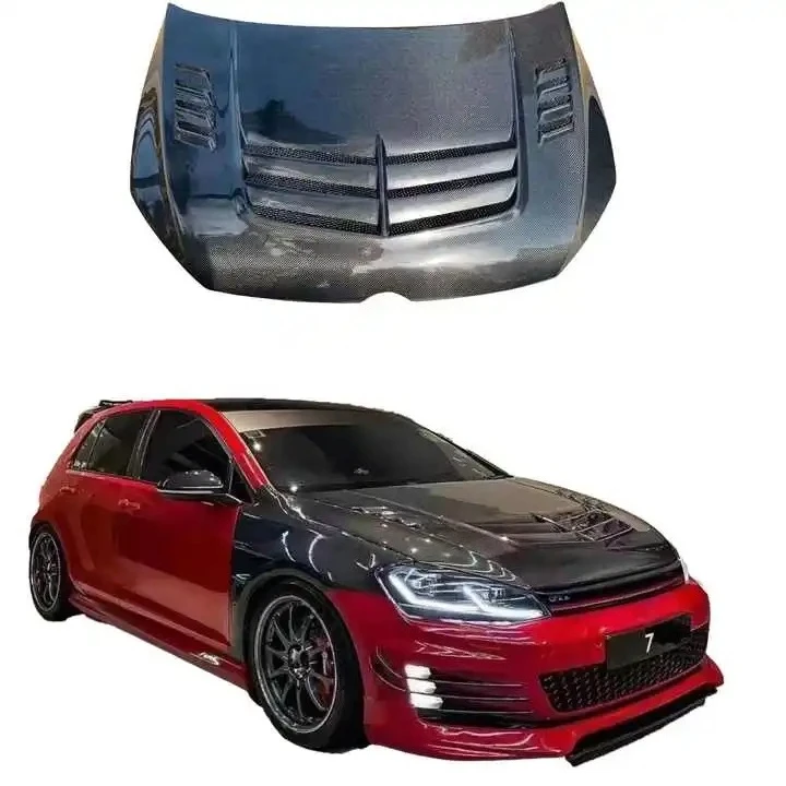 

Vari Style Carbon Fiber Hood For Volkswagen VW Golf 7 Carbon Fiber Hood Front Engine Hood Bonnet VW Golf 7 7.5 MK7 Gti 2014-2020