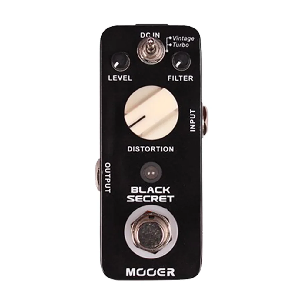 

MOOER Black Secret Electric Guitar Effect Pedal Distortion 2 Working Modes Mini Pedal True Bypass Guitar Parts & Accessories