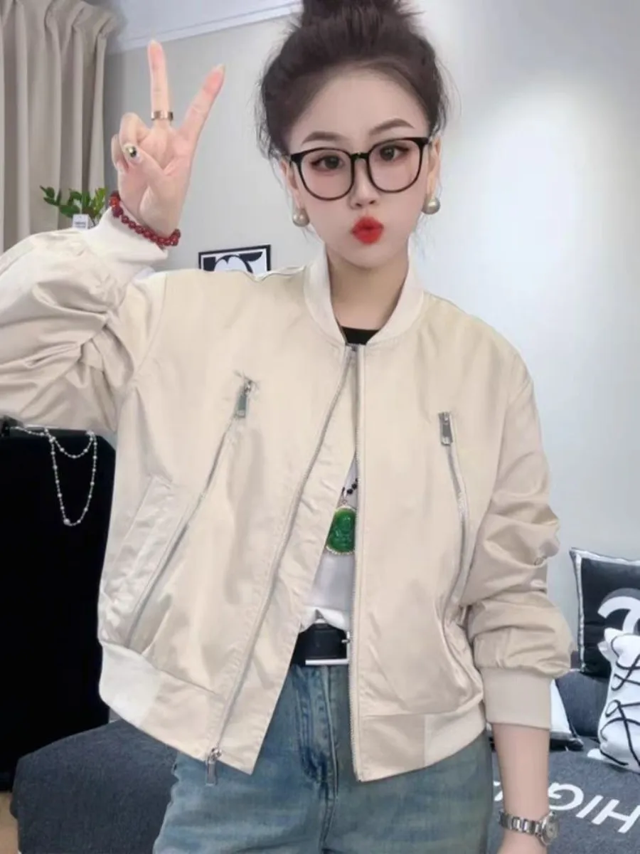 2026-spring-new-short-baseball-jacket-loose-casual-stand-collar-two-piece-set-top-clothing-decorations-for-men-and-women