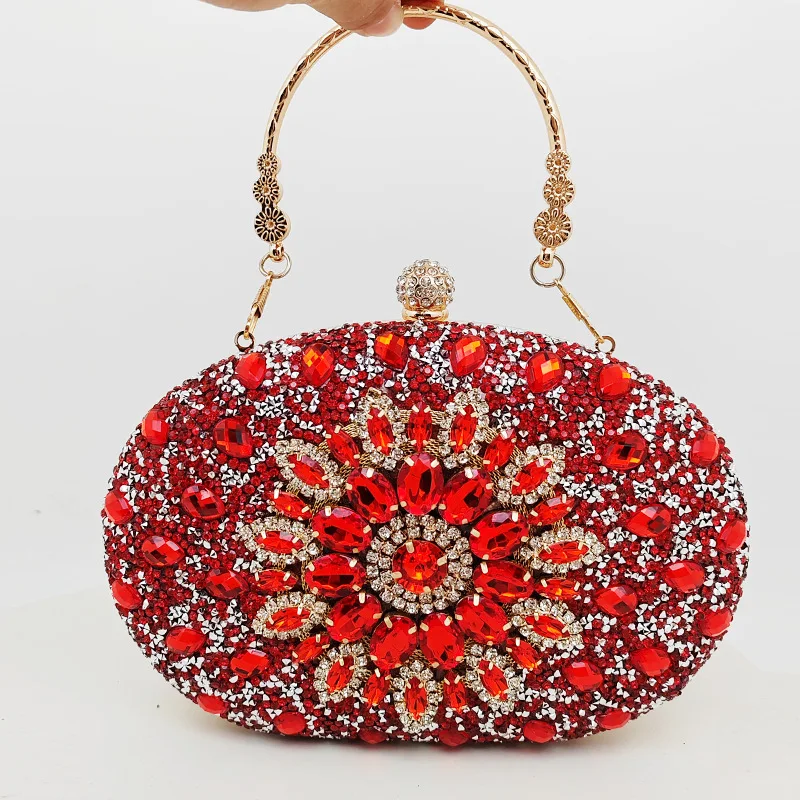 Diamantbesetzte Sonnenblumen-Abendkupplung im Retro-Stil, europäisch-amerikanische Bankett-Handtasche für Damen, Abendkleid-Clutch für formelle Kleidung