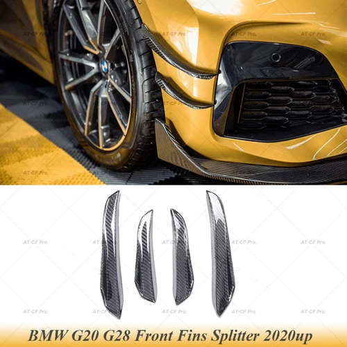 カーボンファイバー製フロントバンパーフィン,bmw 3シリーズg20 g28,削除スタイル2020 2021 2022,g28