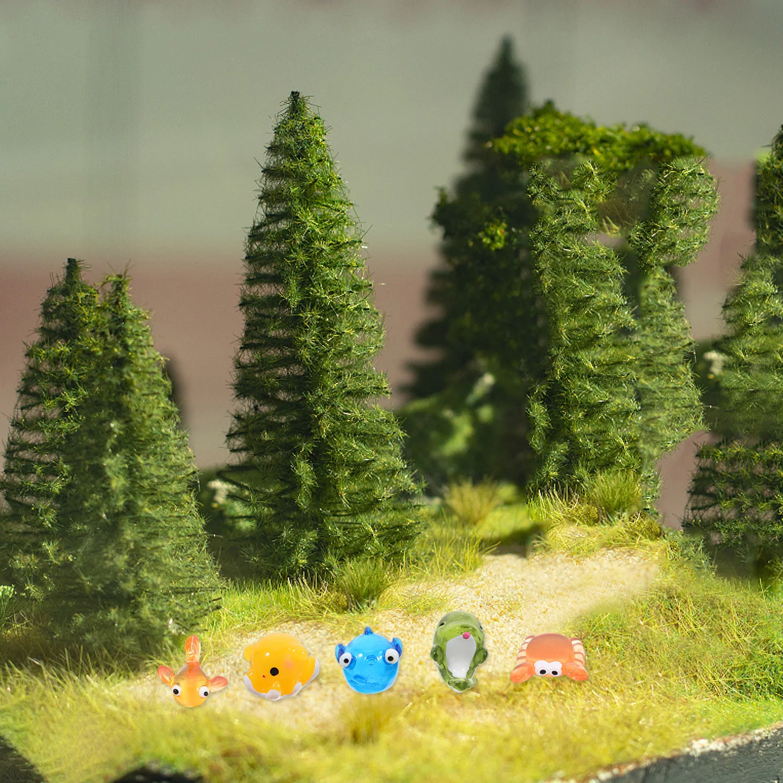 25Pcs Mini Resin Ocean Animals Adorable Creature Figurines for DIY Miniature Garden Fish Tank Craft Photography Props Landscape