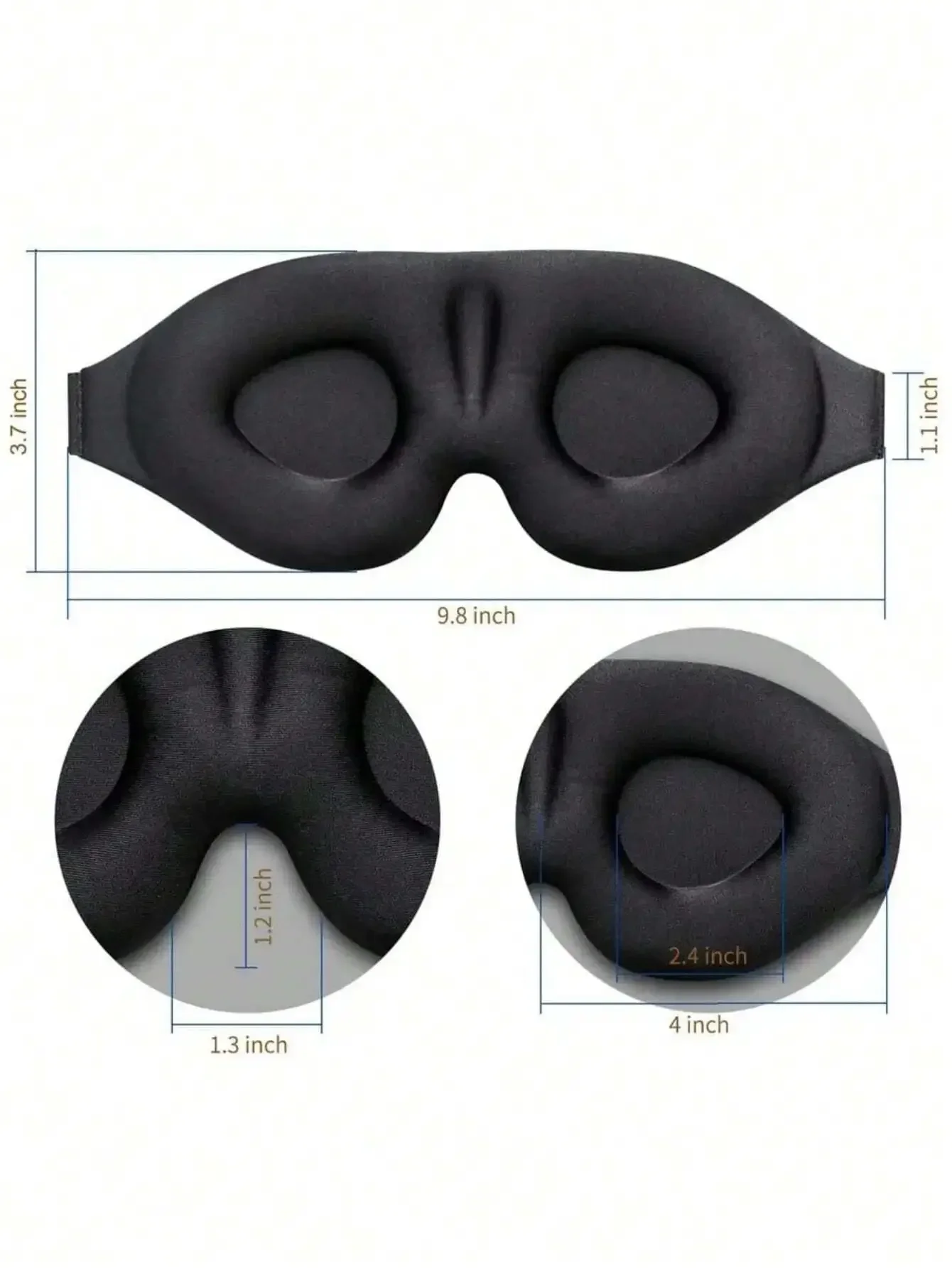 1pc 3D Sleep Mask Natural Sleeping Eye Mask Eyeshade Cover Shade Eye Patch Women Men Soft Portable Blindfold Travel Eyepatch,School,Back To School,Travel,Travel Essentials,Home Essentials,Eye Mask,Sleep Mask - view 3