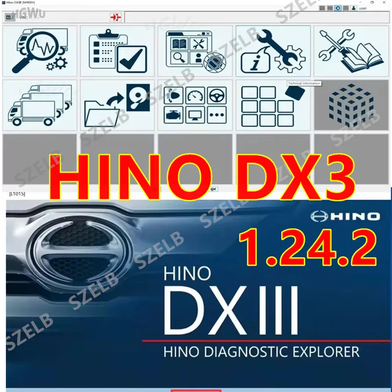 Hino DX3 V1.24.2 Hino DXIII Diagnostic EXplorer 3 + KEYGEN Unlimited install Diagnostic Software Truck Repair Tool