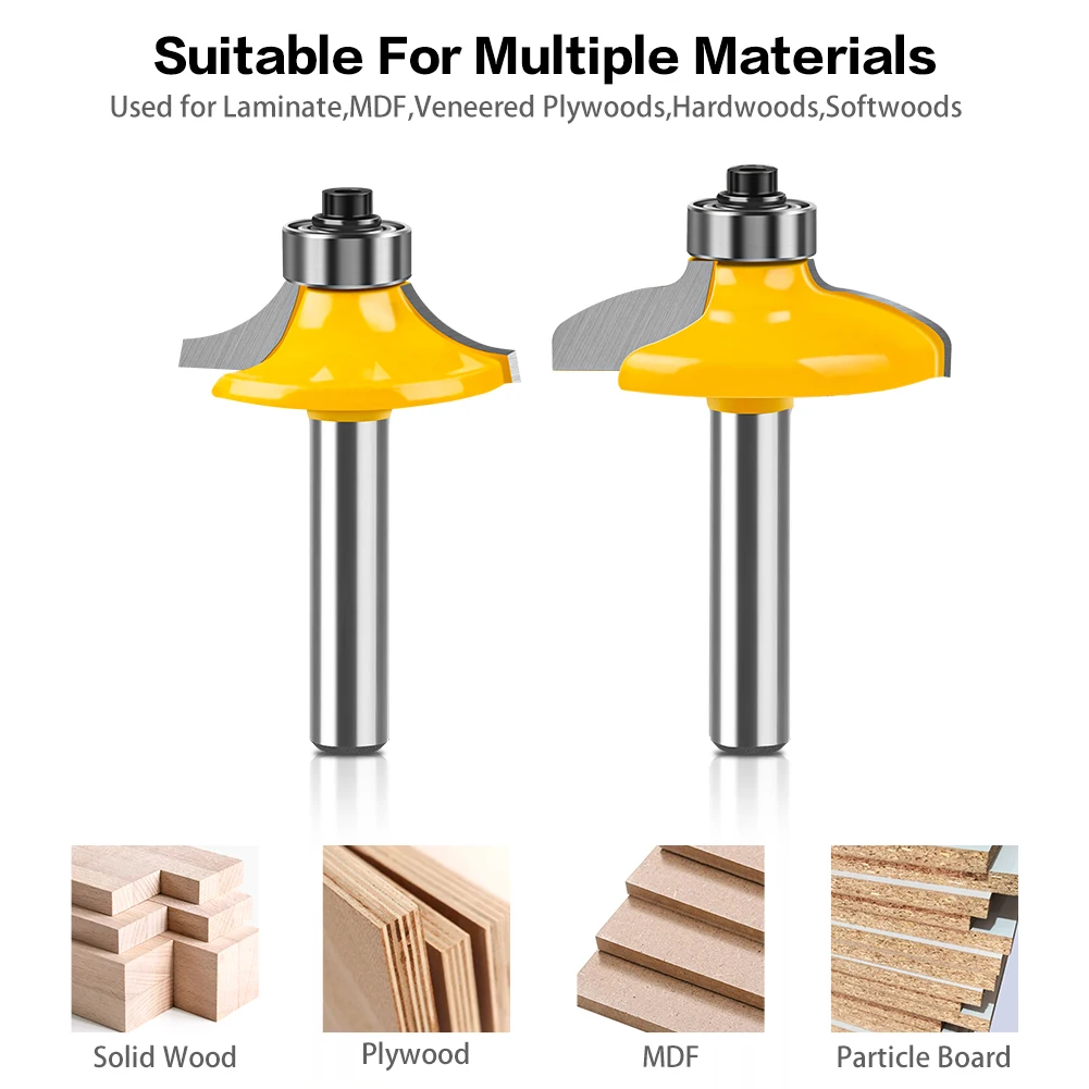 Imagem -04 - Haste Gaveta Frente e Porta do Armário Frente Router Bit Grupo Bits de Cortador de Madeira mm 12 mm Pol 2in 14 Pcs