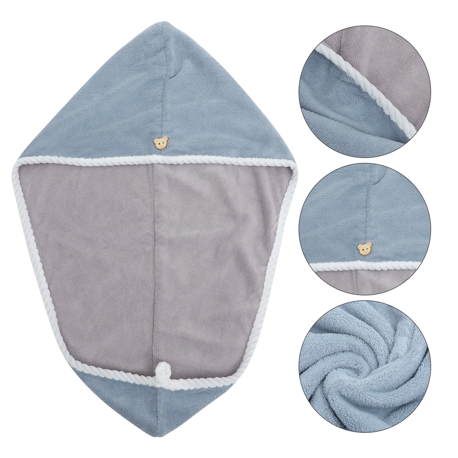 

Coral Fleece Hair Towel Wrap Soft Lightweight Dry Hair Turban Bath Cap Super Absorbent Fast Dry Shower Cap for Women Travel Use