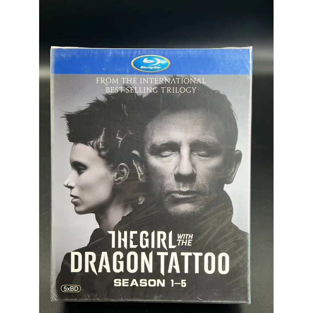 Brand New BD Blu-ray High Definition The Girl with the Dragon Tattoo Volumes 1–5 5 Disc Set English Audio with Chinese Subtitles