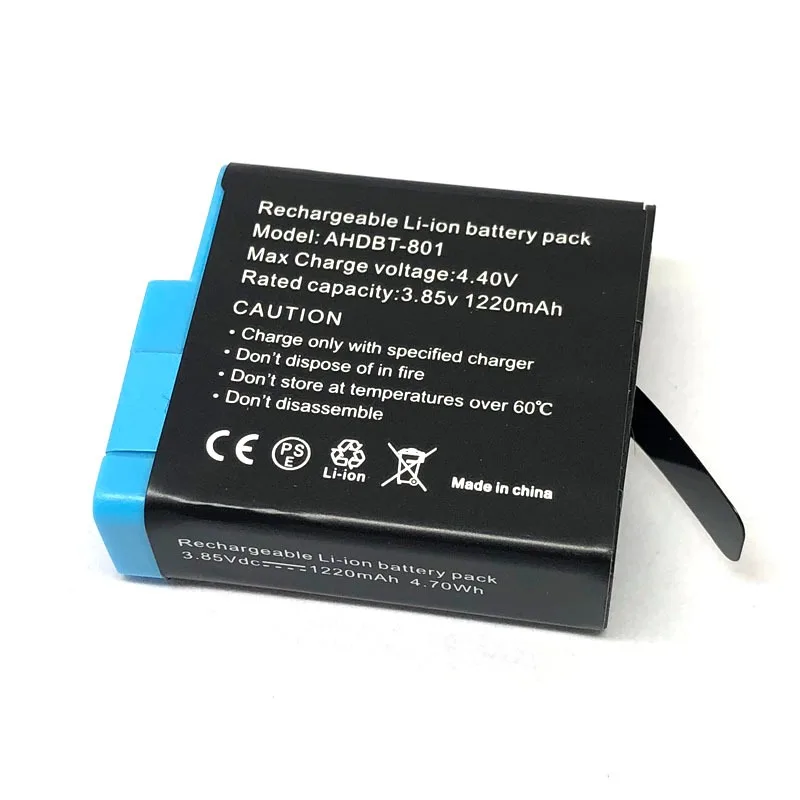 For Hero 3 + 4 5 6 7 8 801 501 401 301 AHDBT-401 1600MAH Camera Battery Charger