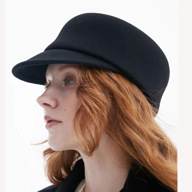 Neue Klassische 100% Wolle M Brief Reit Kappe Fedoras Frauen Winter Hohe Qualität Baskenmütze Kappe Im Freien Britischen Mode Ritter Hut – Detail 7
