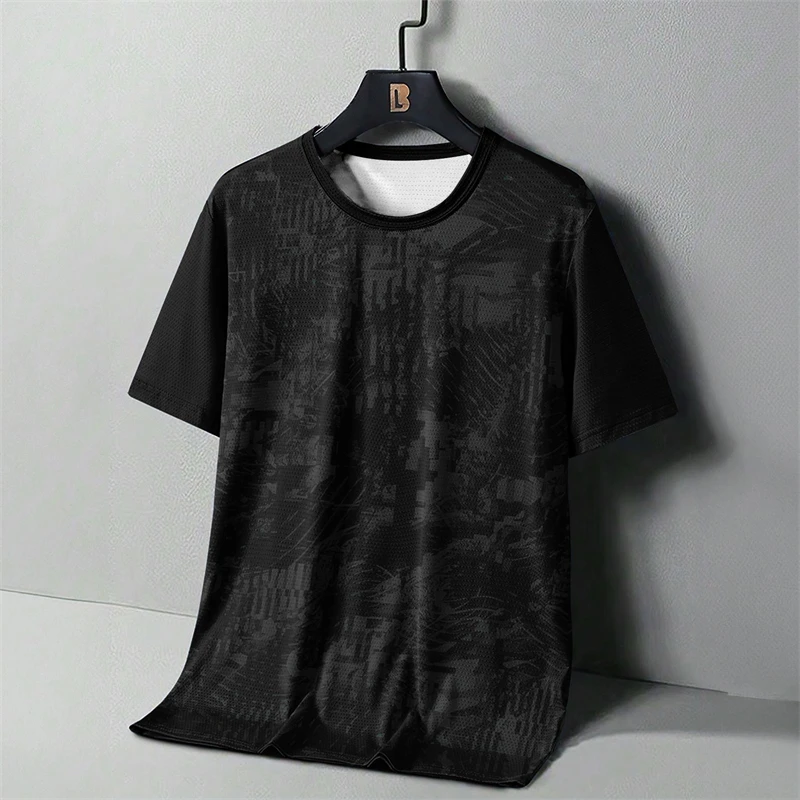 

Fashion Geometric Graphic Sports T Shirts Summer Trendy Short Sleeve 3D Printed Running Fitness T-shirts Loose Breathable Tees