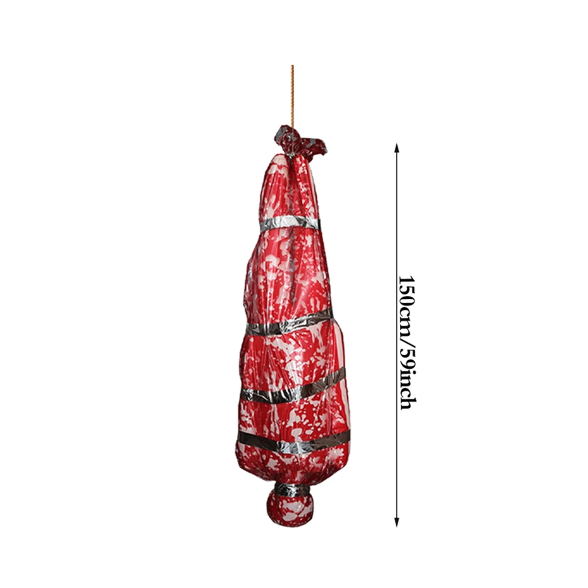 59Inch Halloween Corpse Props Set Yard Creepy Shroud Decoration Horror Bloody Bag Haunted House Hanging Decorations,B