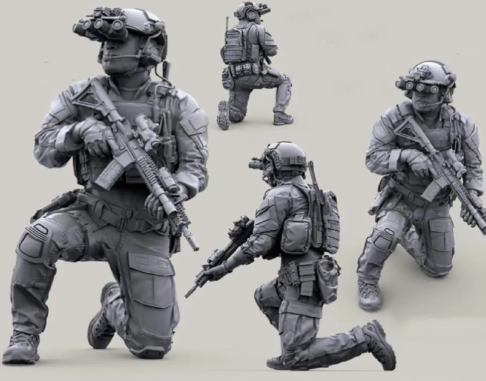 1/35 Resin Model Figure GK，(6people, Without a plane)Unassembled and unpainted kit