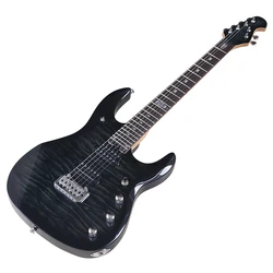 High Grade 6 Strings Electric Guitar Flame Maple Top Solid Okoume Body 39 Inch High Glossy Guitar with Canada Maple