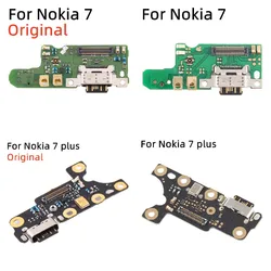 Original New For Nokia 7 Plus 7Plus TA-1049 TA-1055 TA-1062 1041 Charger Charging Port Dock Connector USB Flex Port Cable Board