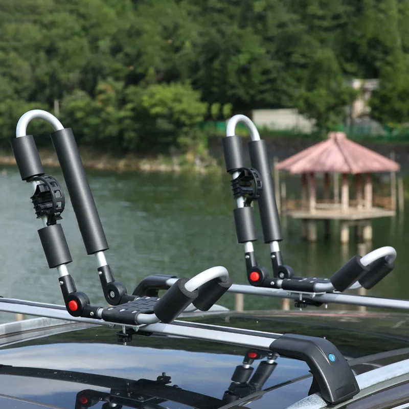 رف سقف كاياك مزدوج مع مشبك مجداف، رف سقف كاياك قابل للطي