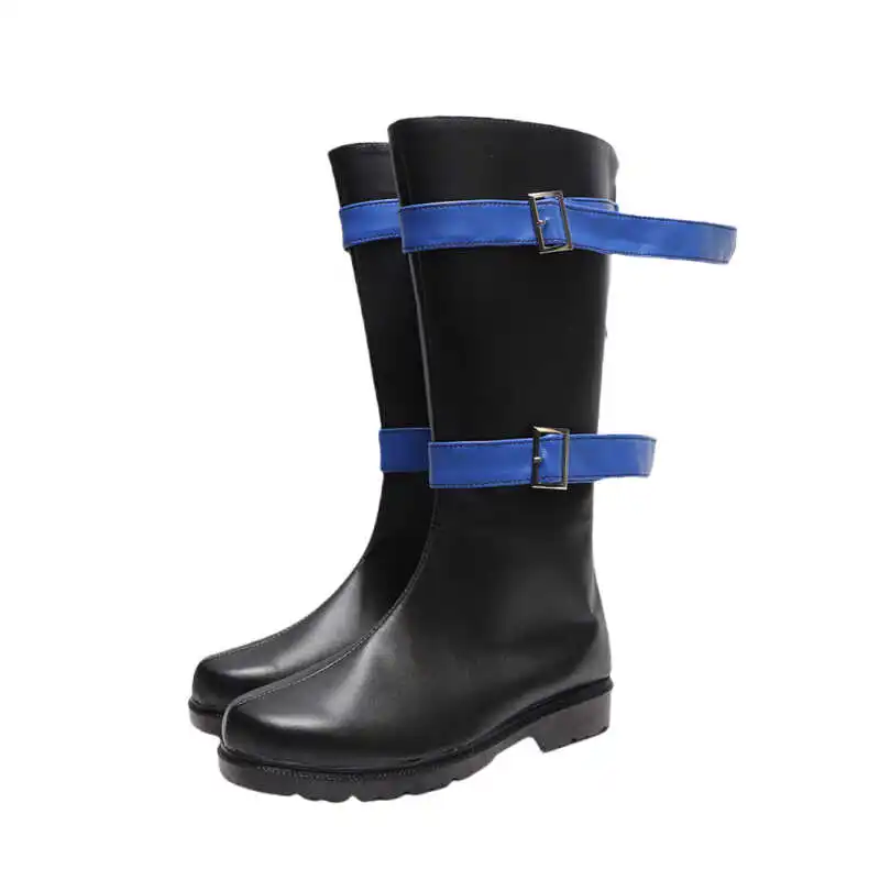 Anime Kaiba Seto Cosplay Shoes Seto Kaiba Adult Unisex Long Leather Pu Boots Halloween Costume Props Boot Accessories