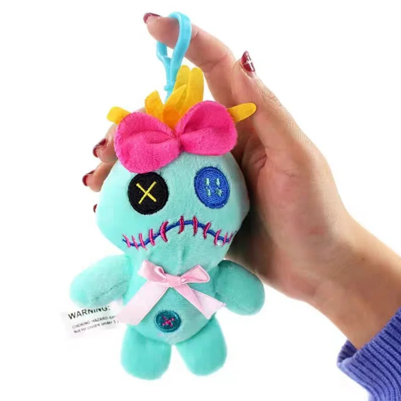 ديزني أنيمي سكرمپ ألعاب من نسيج مخملي المفاتيح مع حلقة رئيسية محيط نموذج دمية الكرتون على ظهره قلادة الديكور لعبة هدية الكريسماس