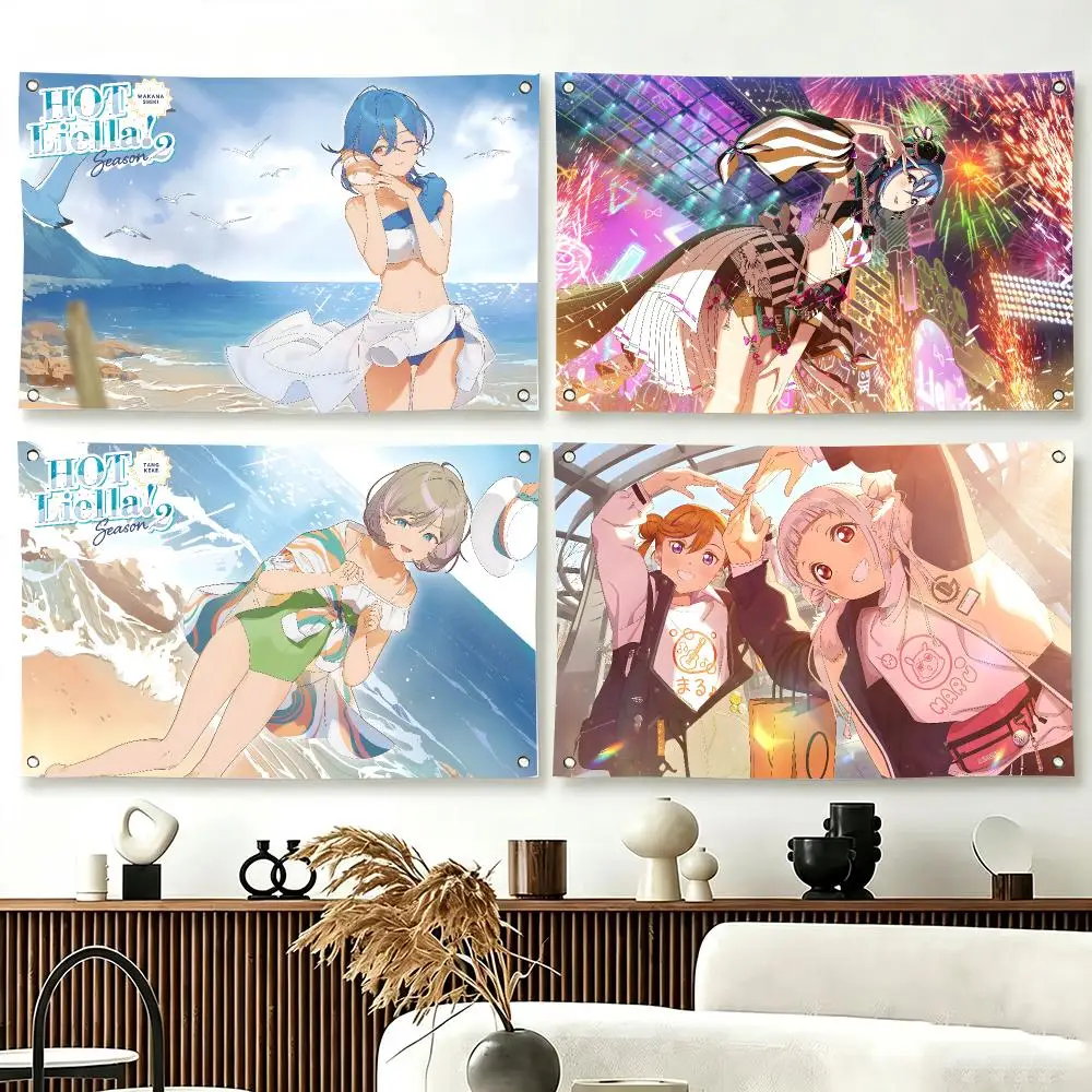 School Idol liella L-lovelive S-Superstar Flags  For Living Room Home Dorm Decor Wall Outdoor Camping Party Banner Gifts