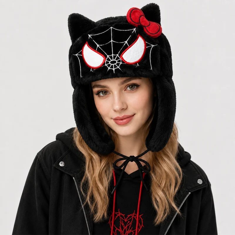 หมวกสัตว์ขนปุยน่ารัก หมวกแมวสี - Knit Beanie Hat Warm บทวิจารณ์และราคา