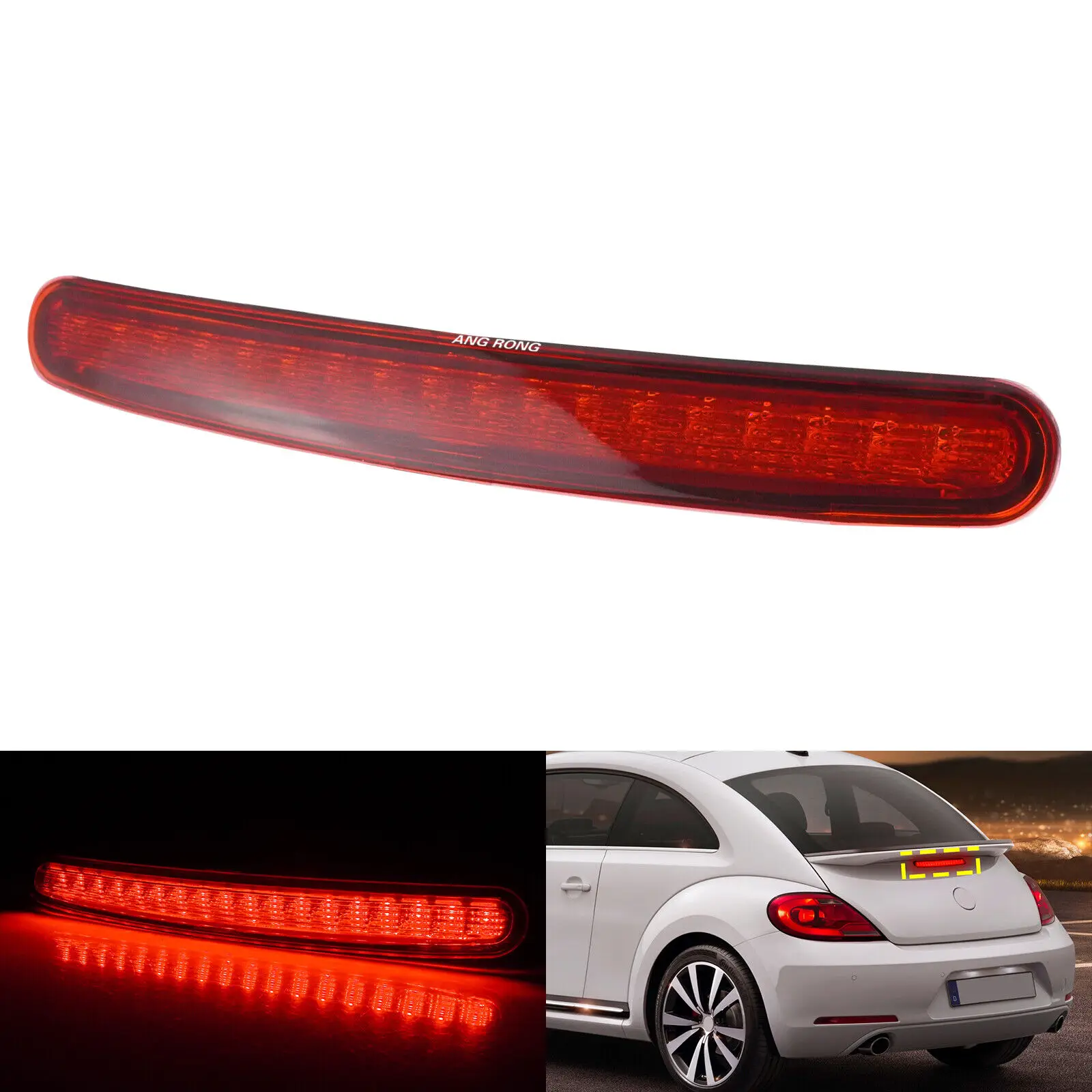 For VW Beetle Cabrio Red Lens LED Rear High Level Third Stop Brake Light 2012-19